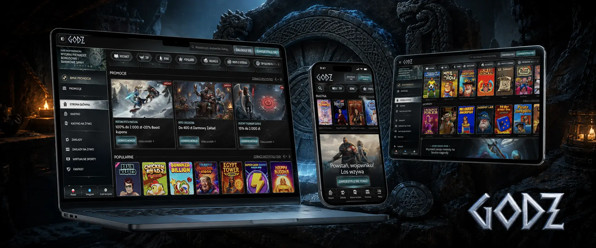 Aplikacja mobilna Godz Casino